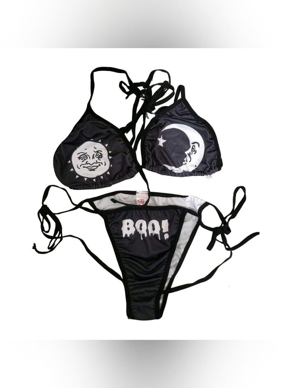 NWOT Size Large Distressed Gothic Bikini